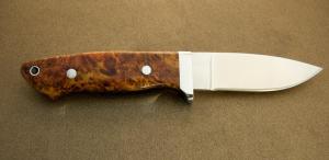dyed maple burl drop point