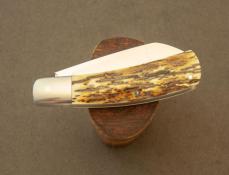 White Crackle Mammoth Barl Ivory Native Pattern Slip Joint